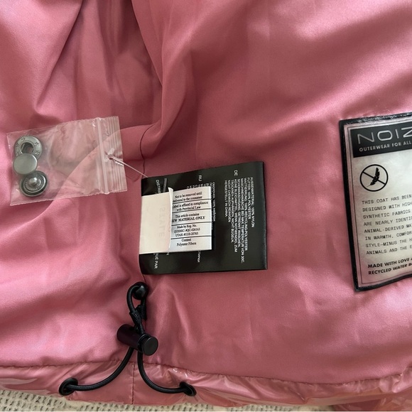 Noize Coco Crop Water Resistant Puffer Jacket Pink XS - Picture 12 of 13